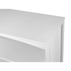 White Mccrory 30'' W Solid Wood Standard Bookcase Easy to Clean