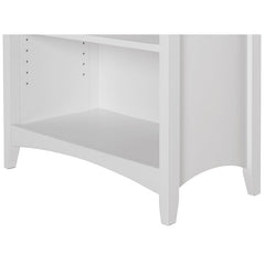 White Mccrory 30'' W Solid Wood Standard Bookcase Easy to Clean