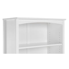 White Mccrory 30'' W Solid Wood Standard Bookcase Easy to Clean