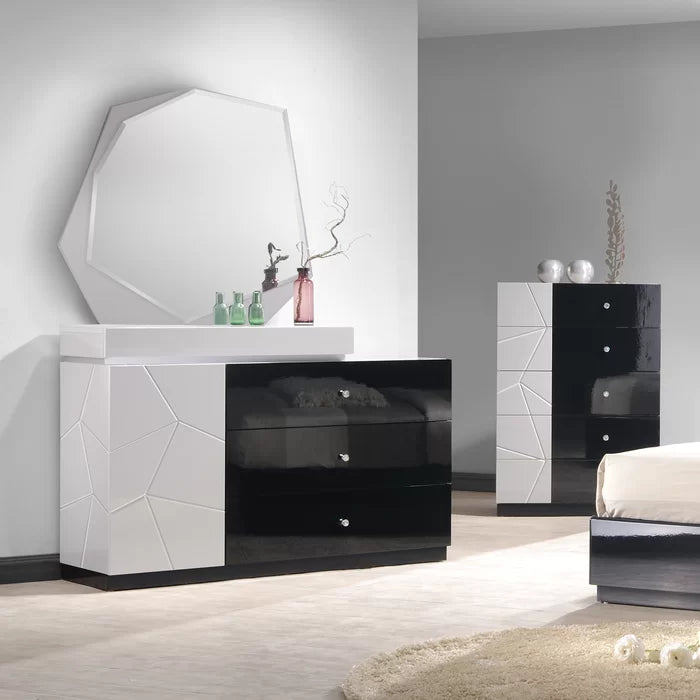 Mcguinness 3 Drawer 53.5'' W Dresser with Mirror