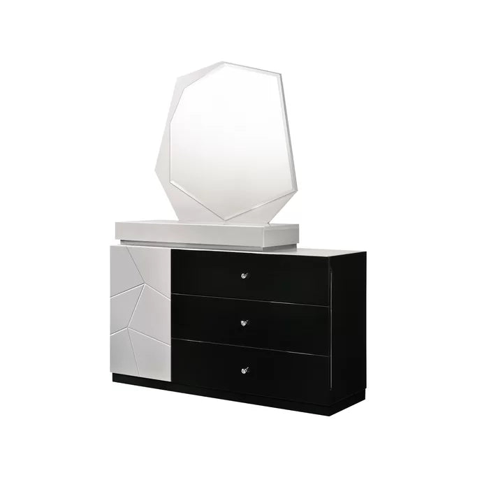 Mcguinness 3 Drawer 53.5'' W Dresser with Mirror