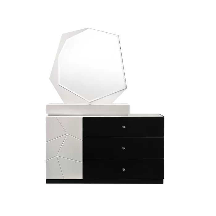 Mcguinness 3 Drawer 53.5'' W Dresser with Mirror