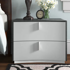 Mchale 18.5'' Tall 2 - Drawer Nightstand in Gray Perfect Provide Ample Storage