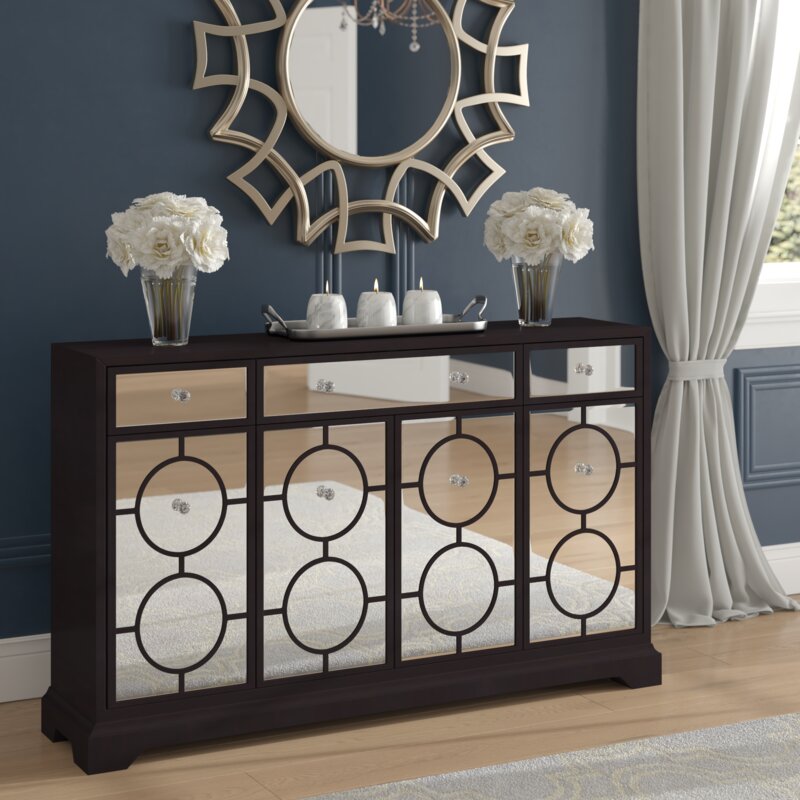 Dark Walnut 60'' Wide 3 Drawer Sideboard Decorate Any Narrow Hallway Or Dining Room, Or Living Room and Still Yield Plenty Of Storage Space