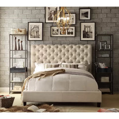 Beige Mcmaster Upholstered Low Profile Standard Bed Aesthetic Design
