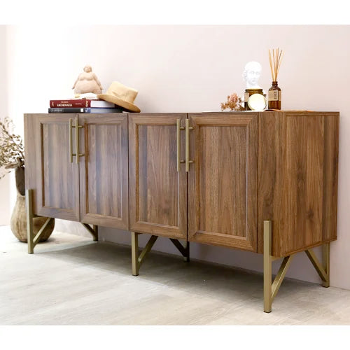 Mehpare Entertainment Center for TVs up to 65" Storage Space with An Adjustable Shelf