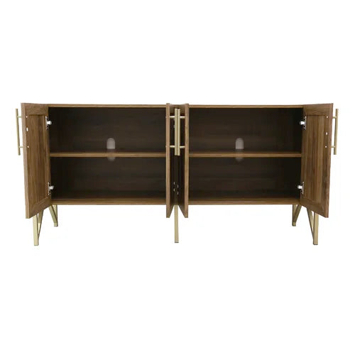 Mehpare Entertainment Center for TVs up to 65" Storage Space with An Adjustable Shelf