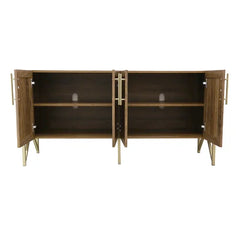 Mehpare Entertainment Center for TVs up to 65" Storage Space with An Adjustable Shelf