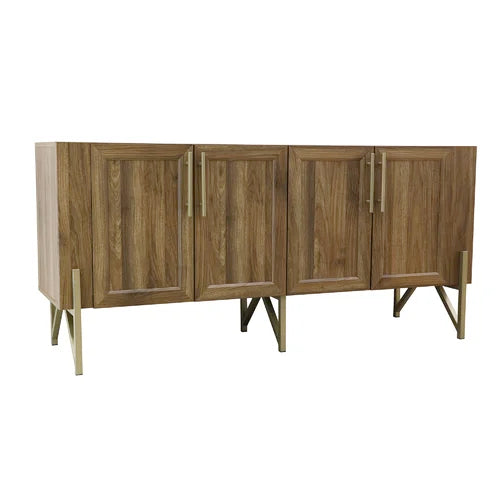 Mehpare Entertainment Center for TVs up to 65" Storage Space with An Adjustable Shelf