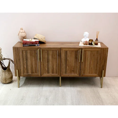 Mehpare Entertainment Center for TVs up to 65" Storage Space with An Adjustable Shelf