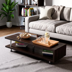 1 TV Stand Brown Melisande for TVs up to 55" Perfect for Living Room Decor