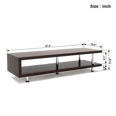 1 TV Stand Brown Melisande for TVs up to 55" Perfect for Living Room Decor