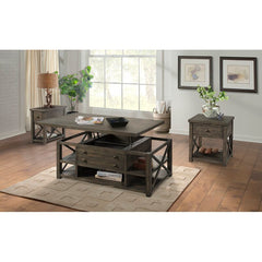 Melissa Lift Top Coffee Table with Storage X-style Construction