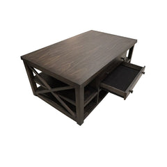 Melissa Lift Top Coffee Table with Storage X-style Construction