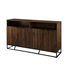 58'' Wide Sideboard Perfect your Office or Entranceway Four Angled Doors That Feature Finger Pulls Instead of Handles