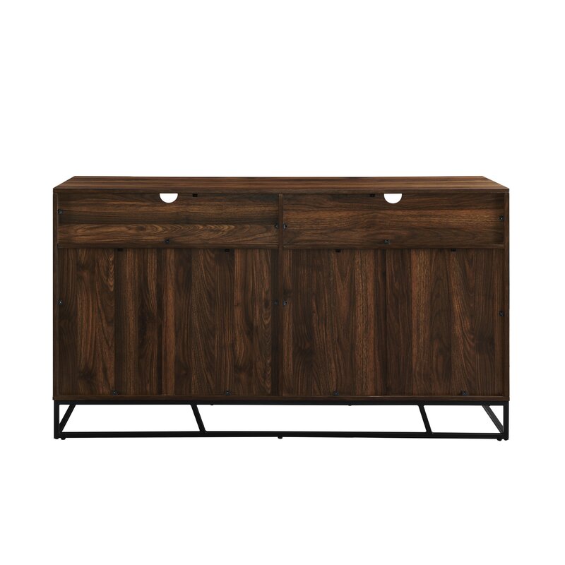 58'' Wide Sideboard Perfect your Office or Entranceway Four Angled Doors That Feature Finger Pulls Instead of Handles