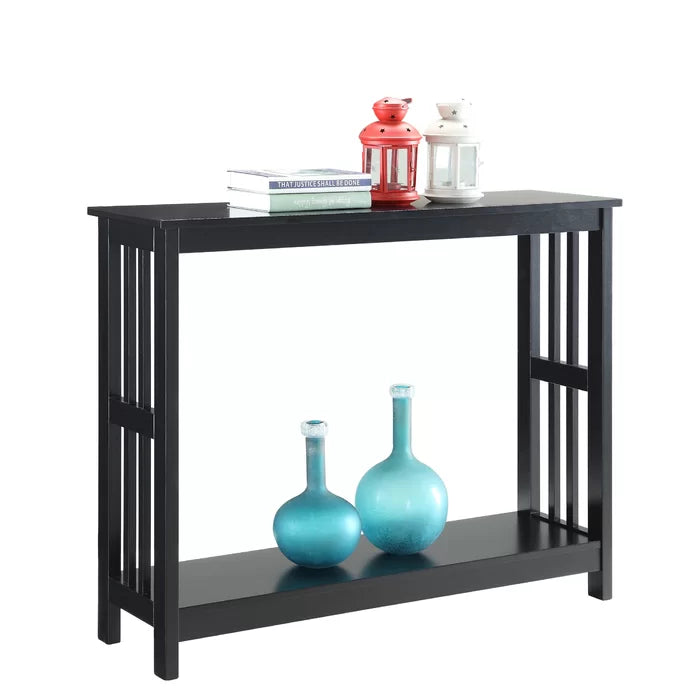 Black Meribelle 39.5'' Console Table Transitional and Contemporary Design