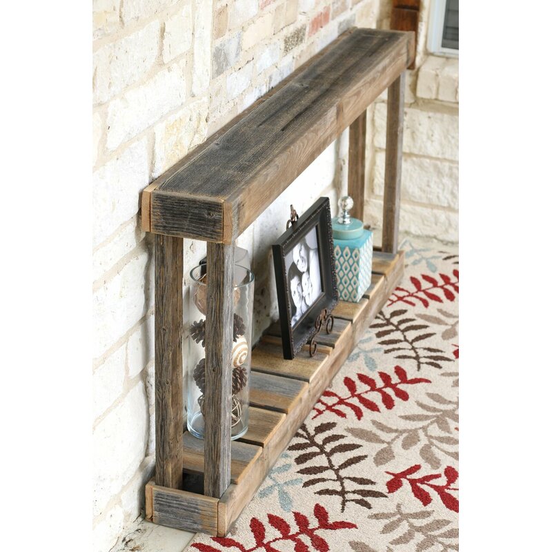 Merkle 60'' Solid Wood Console Table Natural Highest Quality