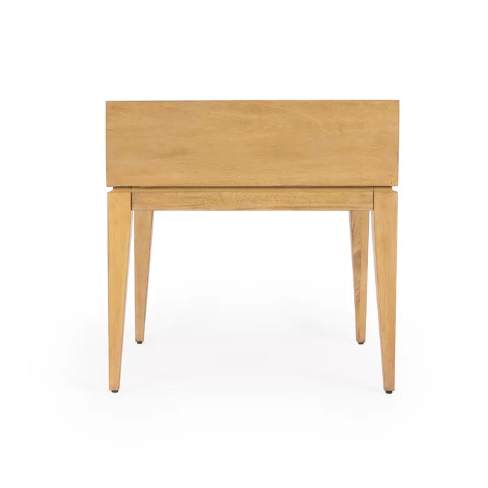 Merriam 24.5'' Tall 1 - Drawer Solid Wood Nightstand in Golden Brown
