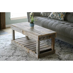 White Merriman Slatted Bottom Coffee Table Add The Perfect Rustic Charm