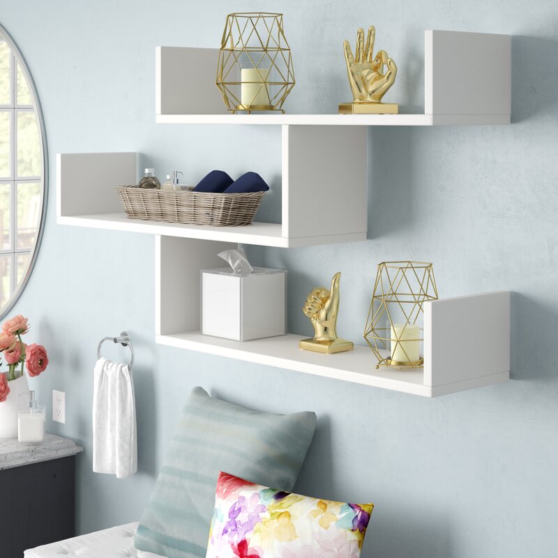 Meurer 3 Piece Accent Shelf  3 Fully Functional Shelves