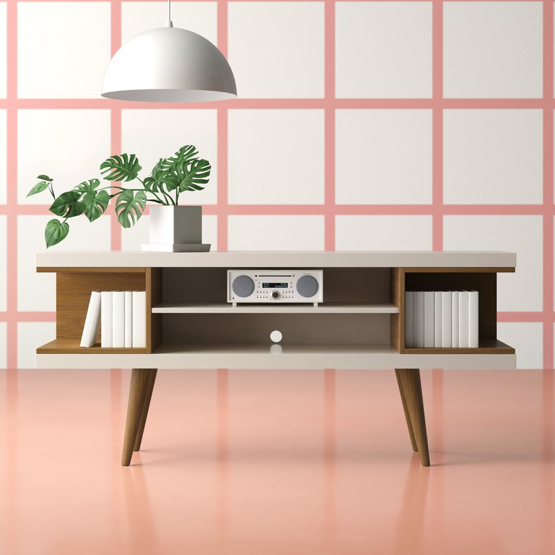 Off White/Maple Cream Michaelson TV Stand for TVs up to 50"