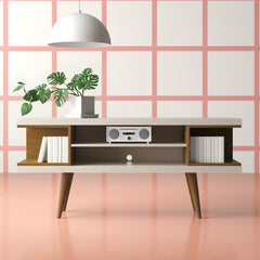Off White/Maple Cream Michaelson TV Stand for TVs up to 50"