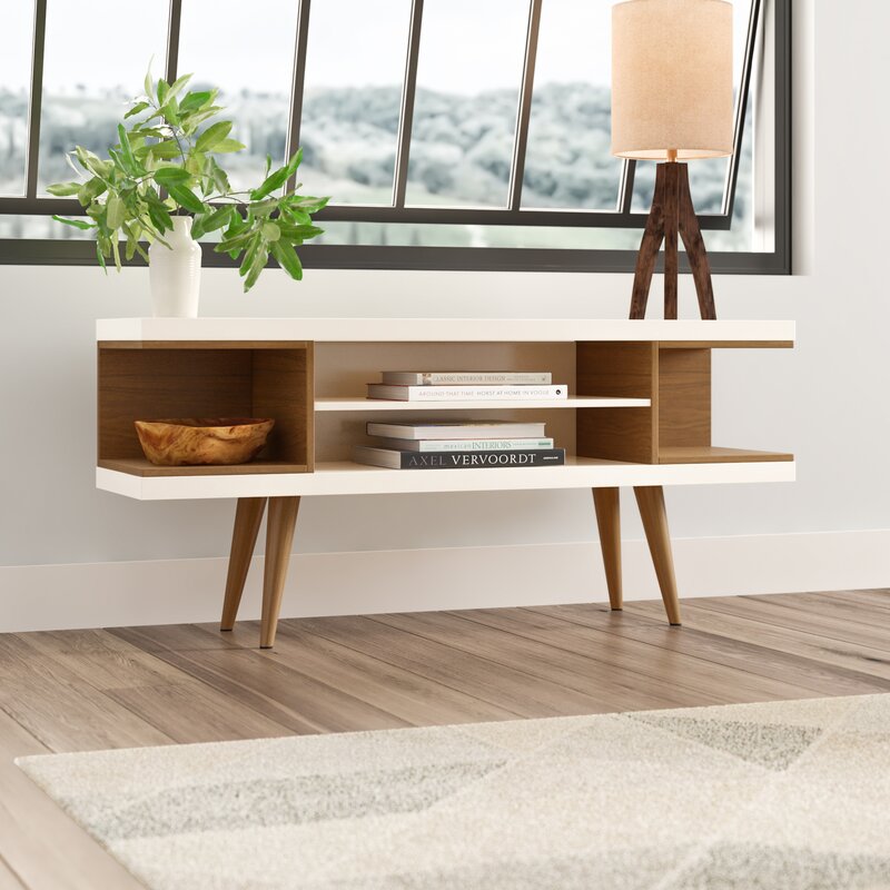 Off White/Maple Cream Michaelson TV Stand for TVs up to 50"