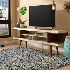Off White/Maple Cream Michaelson TV Stand for TVs up to 65"