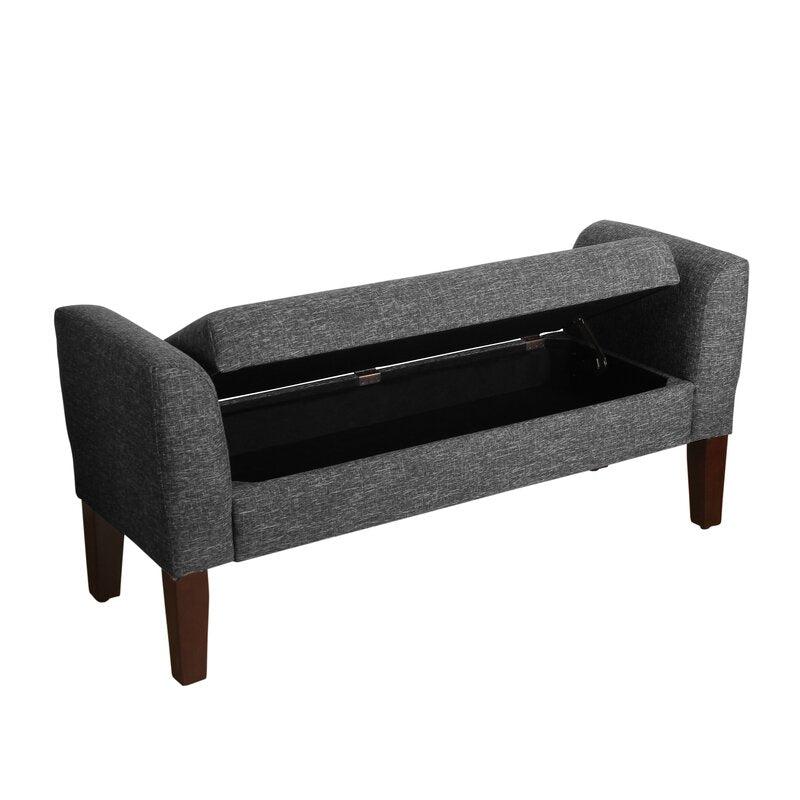 Michigan Upholstered Flip Top Storage Bench Familiar Style to Any Space