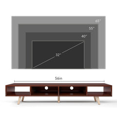 Walnut Mid-century TV Stand for TVs up to 60" Desktop for you to Decorate Things you Want