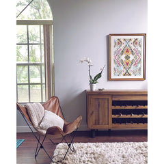 Miesville 72'' Wide Pine Credenza Sliding Cabinet Doors
