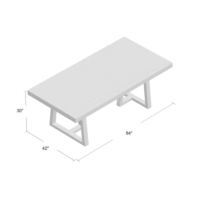 Miesville 84'' Dining Table Rustic Inspired Charm with Clean Modern Lines