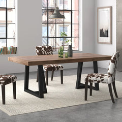 Miesville 84'' Dining Table Rustic Inspired Charm with Clean Modern Lines