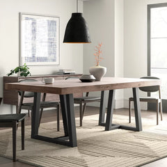 Miesville 84'' Dining Table Rustic Inspired Charm with Clean Modern Lines