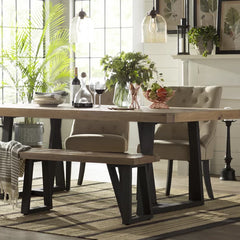 Miesville 84'' Dining Table Rustic Inspired Charm with Clean Modern Lines