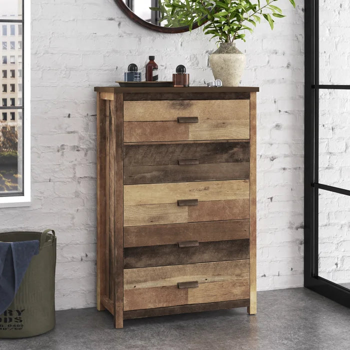 Milano 5 Drawer 31.3'' W Chest Made From Solid Rubberwood and Particle Board