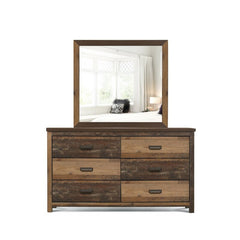 Milano 6 Drawer 57.7'' W Double Dresser Blend of Solid and Engineered Wood