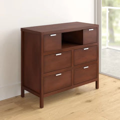 Milburn 6 Drawer 45'' W Solid Wood Dresser Six Spacious Drawers Offer Storage Space