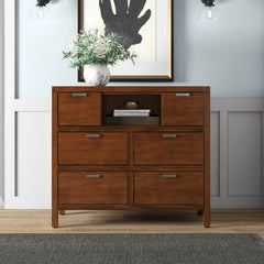 Milburn 6 Drawer 45'' W Solid Wood Dresser Six Spacious Drawers Offer Storage Space