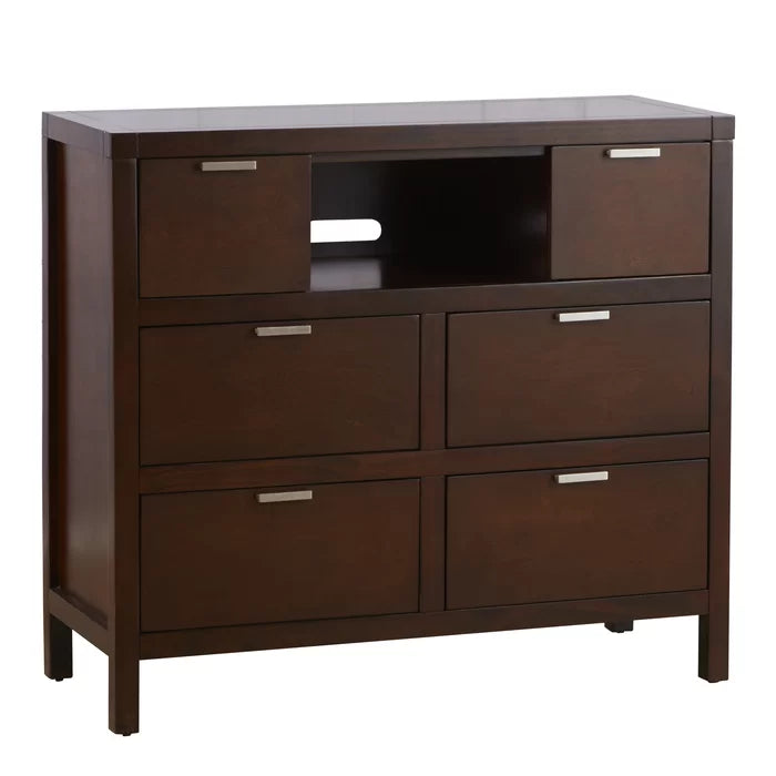 Milburn 6 Drawer 45'' W Solid Wood Dresser Six Spacious Drawers Offer Storage Space