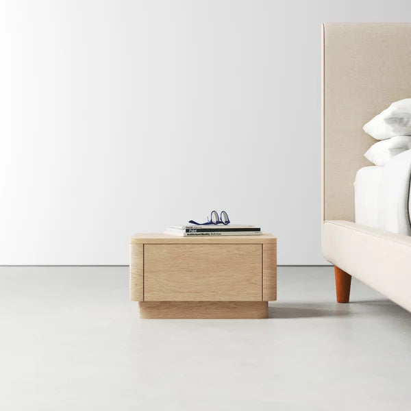 Mille 11'' Tall 1 - Drawer Nightstand in Light Oak Natural Soft Corners