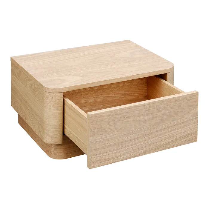 Mille 11'' Tall 1 - Drawer Nightstand in Light Oak Comforting Design Perfect for Living Room
