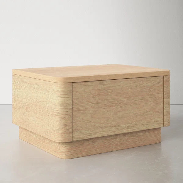 Mille 11'' Tall 1 - Drawer Nightstand in Light Oak Natural Soft Corners