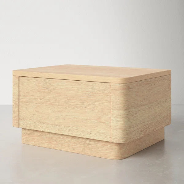 Mille 11'' Tall 1 - Drawer Nightstand in Light Oak Natural Soft Corners
