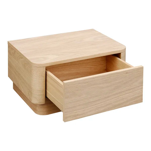 Mille 11'' Tall 1 - Drawer Nightstand in Light Oak Natural Soft Corners
