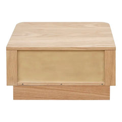 Mille 11'' Tall 1 - Drawer Nightstand in Light Oak Natural Soft Corners
