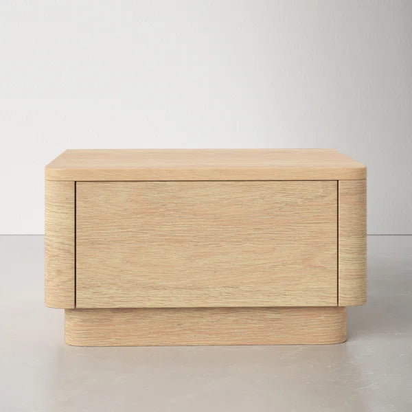 Mille 11'' Tall 1 - Drawer Nightstand in Light Oak Natural Soft Corners
