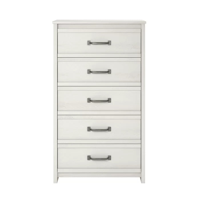 Ivory Oak Millom 5 Drawer 30.91'' W Chest Contemporary Style
