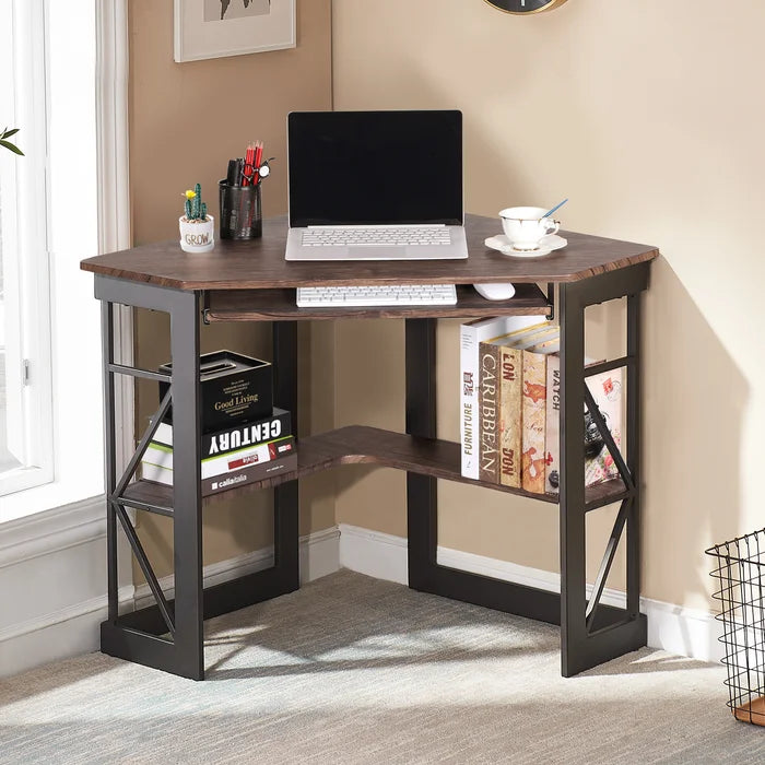Minatare Corner Desk 90 Degrees Corner Design Perfect for Home Office